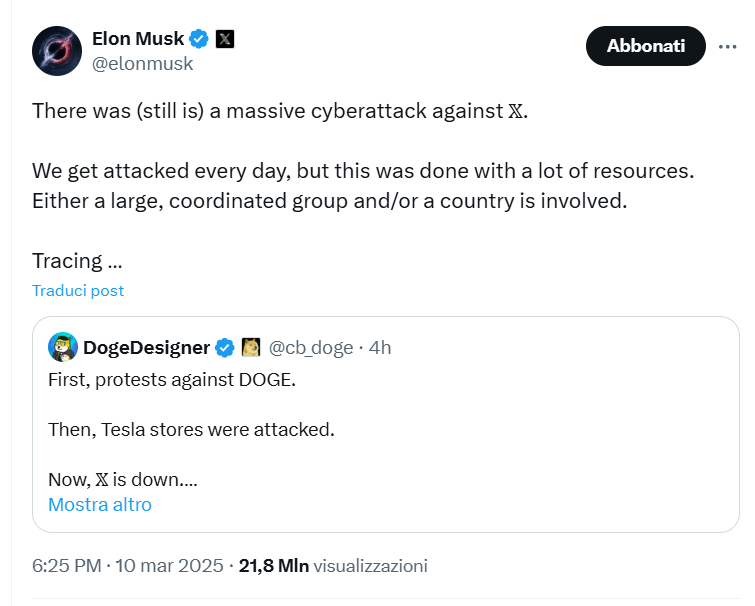 takian.ir elon musk x ddos attack dark dark storm team 1