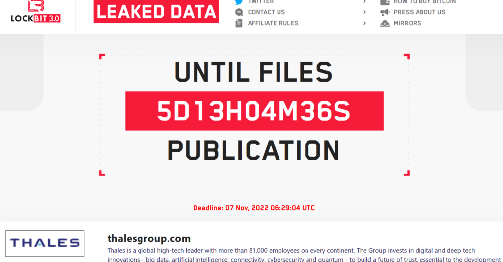 takian.ir lockbit leaked thales files 2